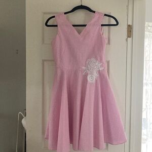 Pink V neck dress from rare edition